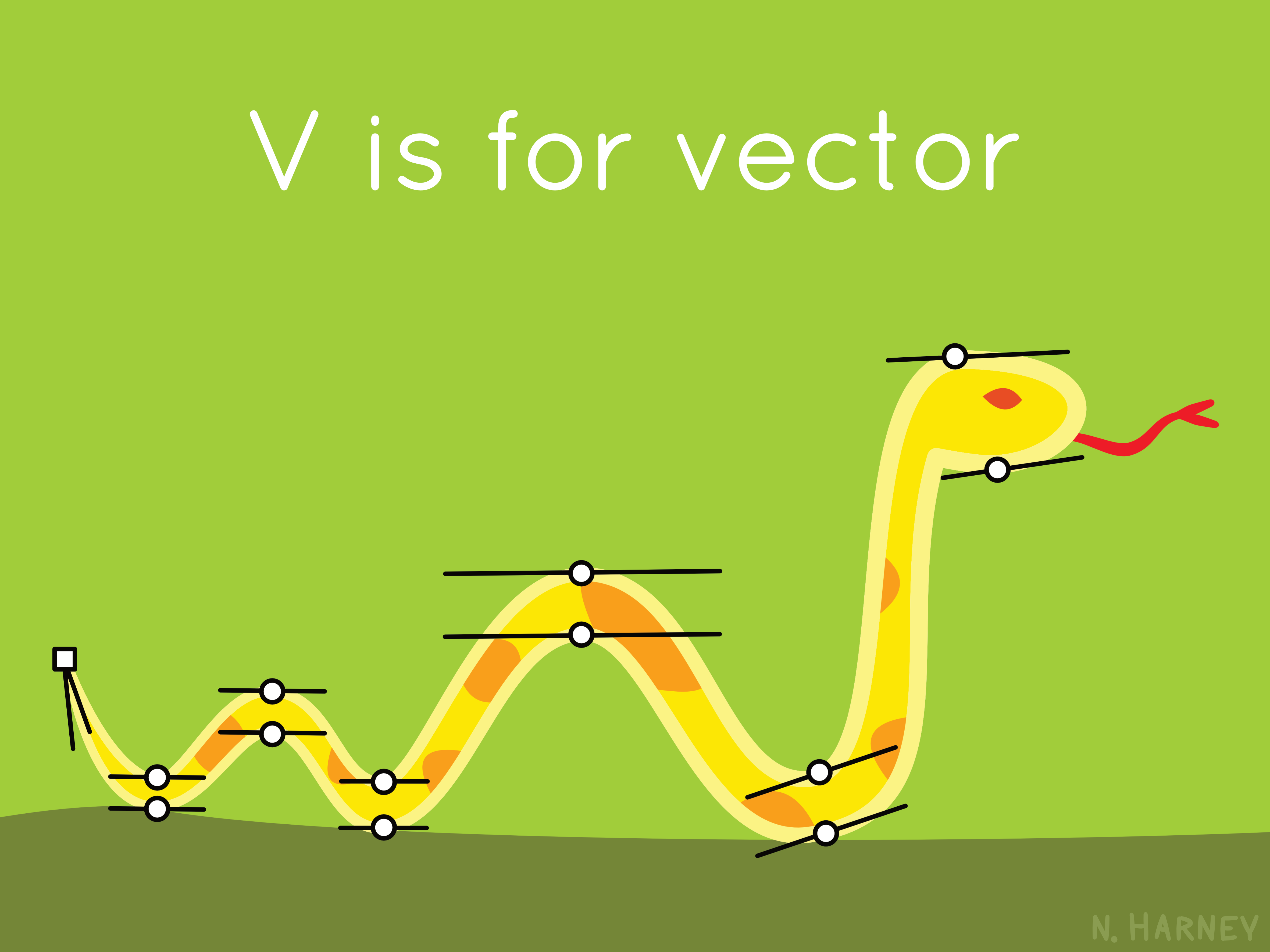 designer's alphabet letter v