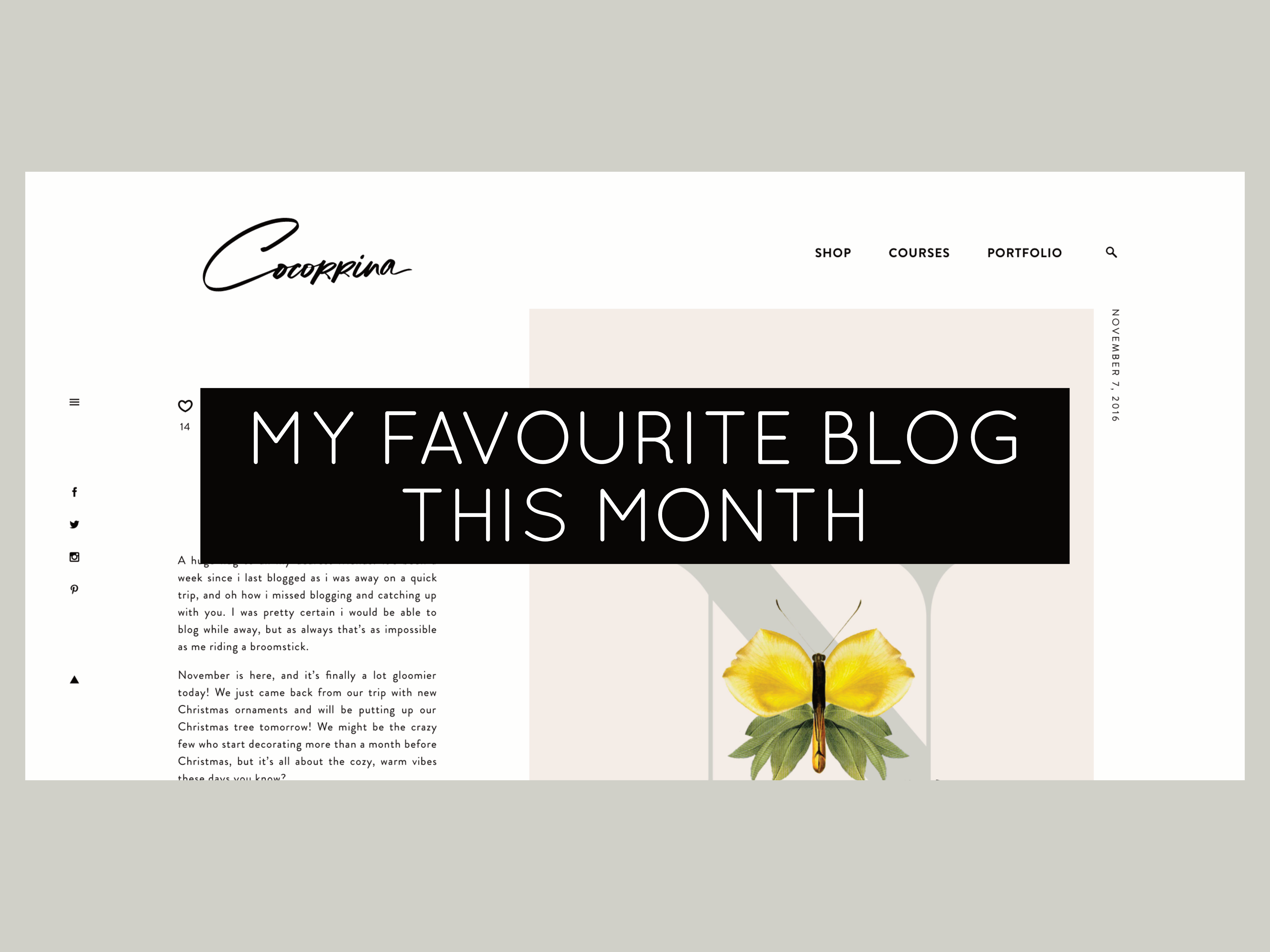 my favourite blog of the month cocorrina