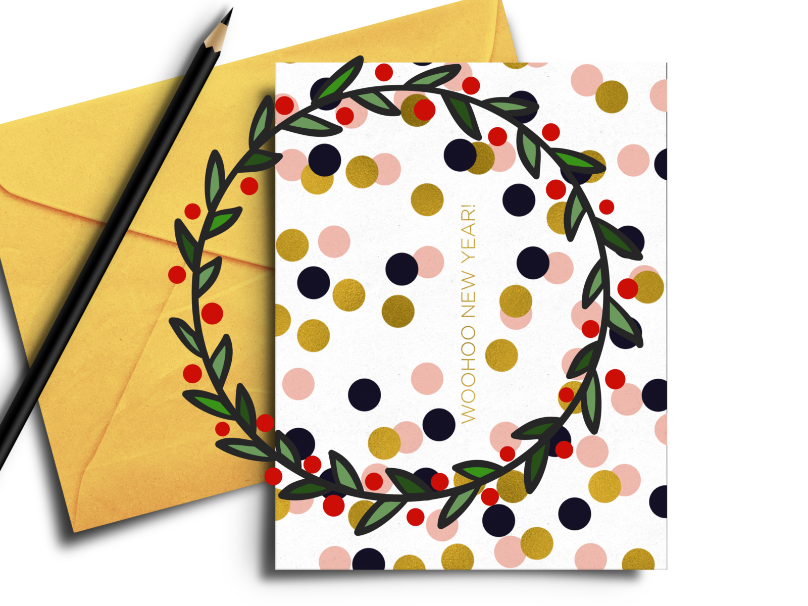 Free Printable New Year Card Work Over Easy