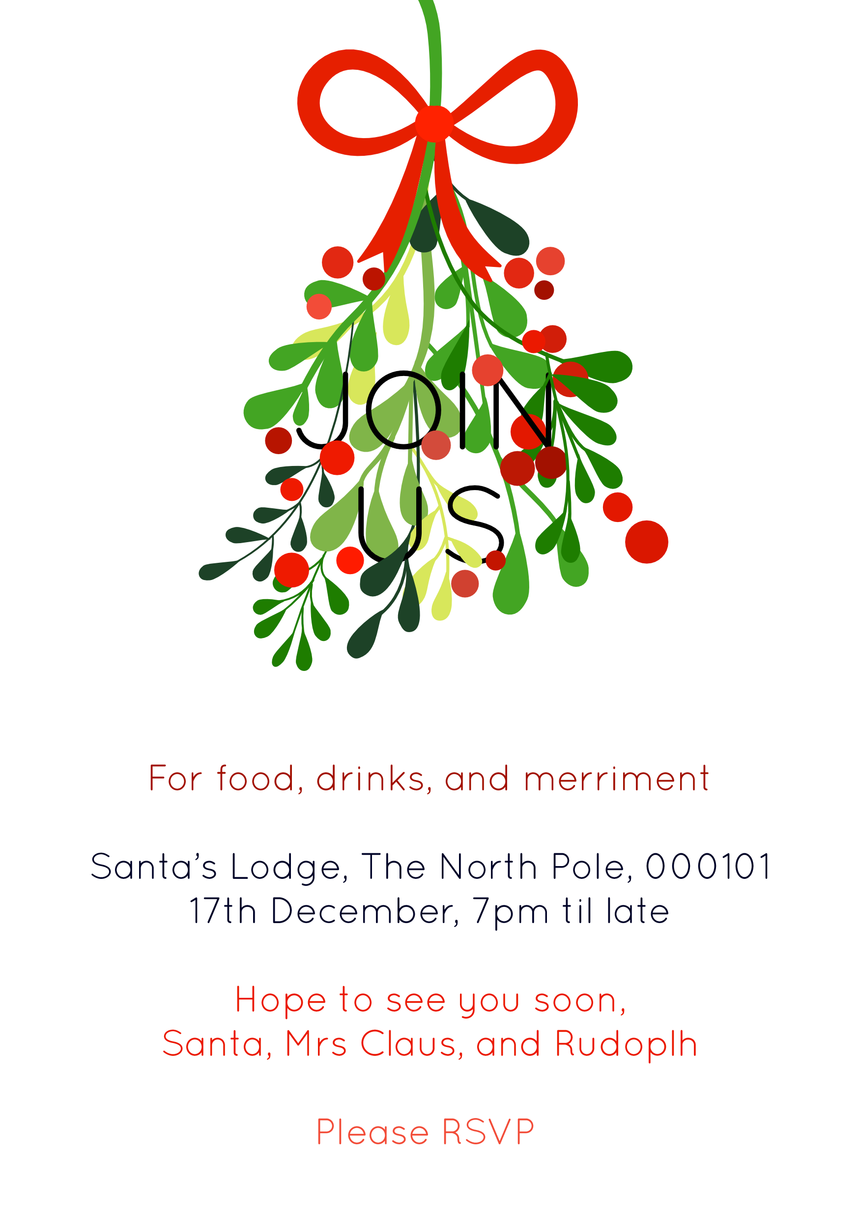 FREE Printable Christmas Party Invites – Work Over Easy