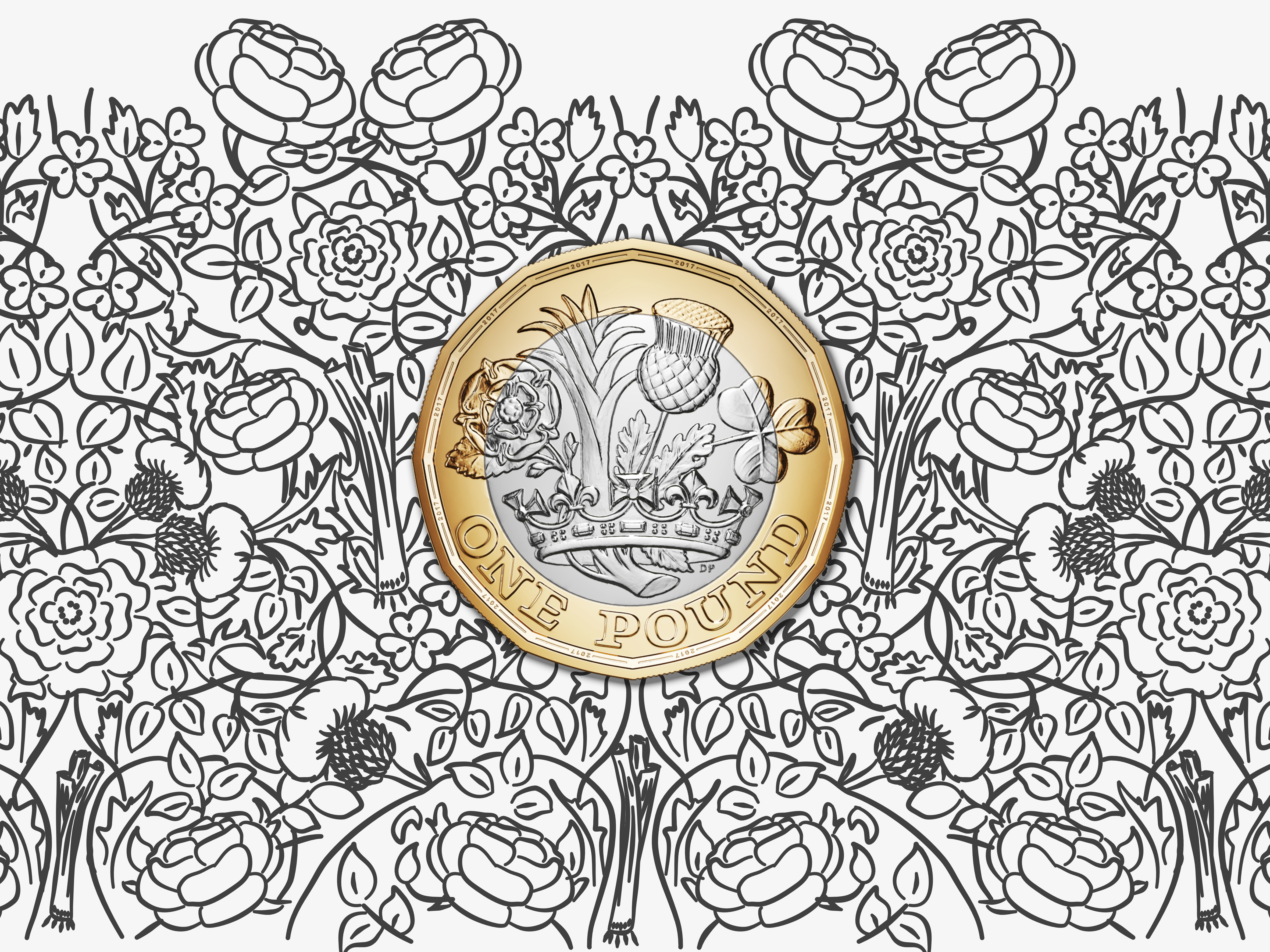 New pound coin design illustration