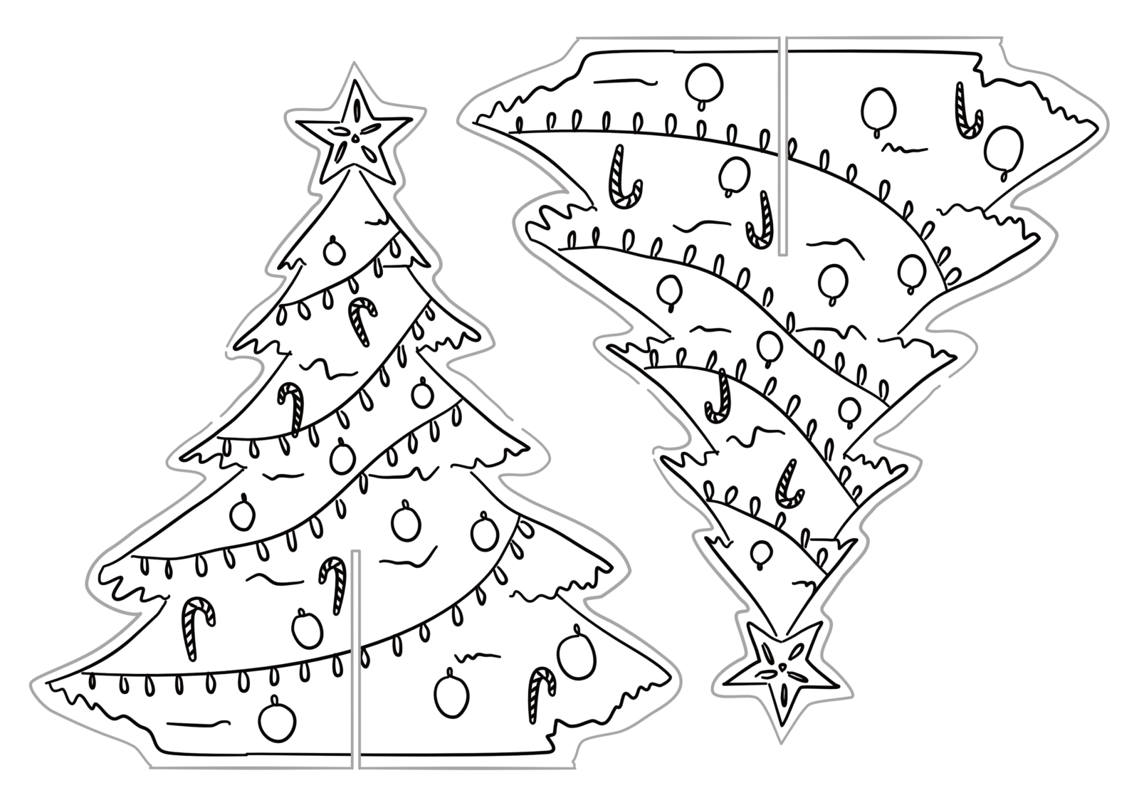 Printable Christmas Tree Decoration Work Over Easy